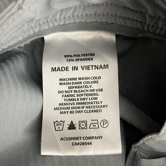 Men's FootJoy Light Gray Active Shorts 9" Inseam Size 34 - Picture 5 of 5